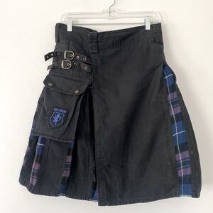 DSS Kilts - Black Kilt Blue & Purple Plat waist size 34 Punk Street Festival